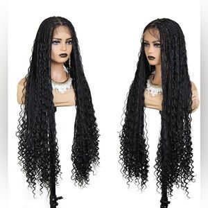 HD lace knotless Boho box braid with natural baby hair wig